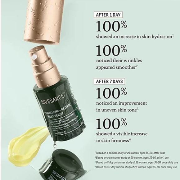 Biossance Squalane + Retinol Night Serum innovative effective minimum irritation - Picture 2 of 6